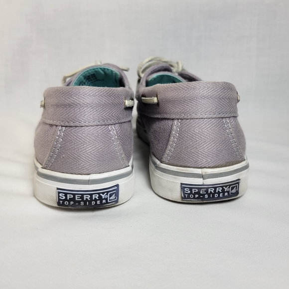 Sperry gray canvas Bahama topsiders Size 8 - Picture 4 of 9